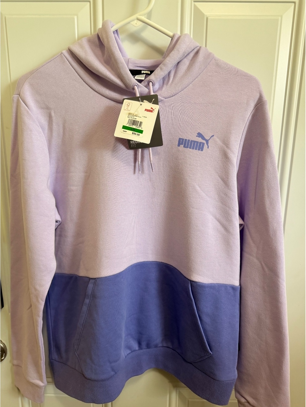 NWT L Colorblock Lavender Periwinkle Medium Weight Puma Hoodie